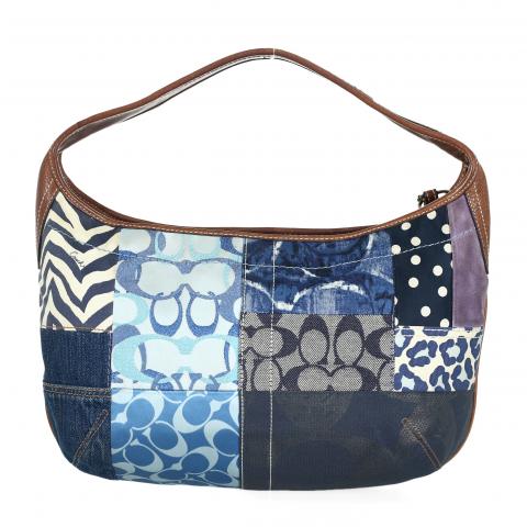 Coach Indigo Denim Patchwork Hobo on sale Bag #B06S-10019